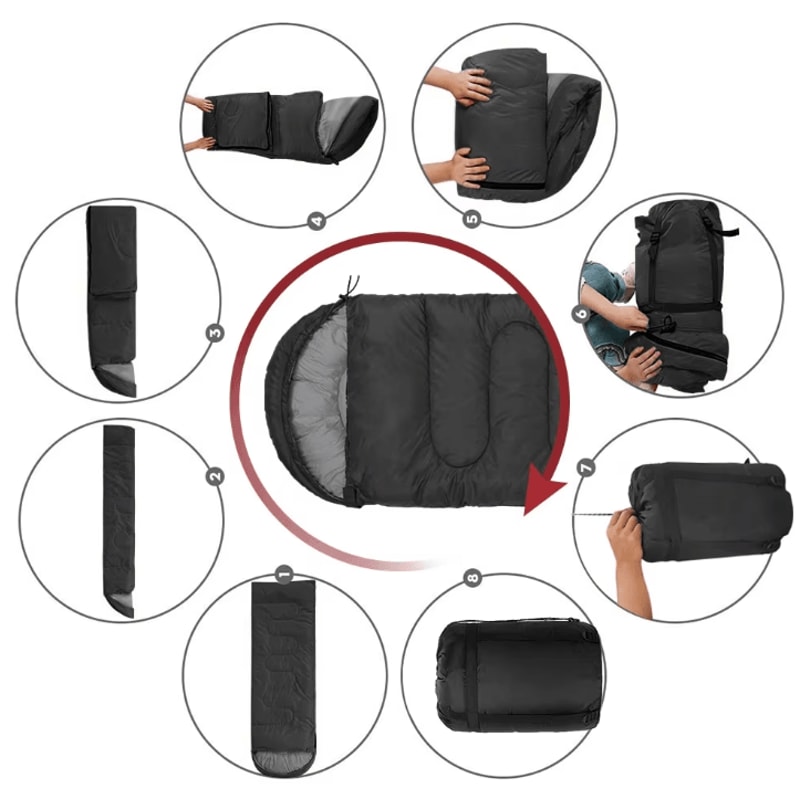 Lightweight 4Season Mummy Sleeping Bag Warm Cotton Outdoor Camping And Backpacking Sleep Sack 1