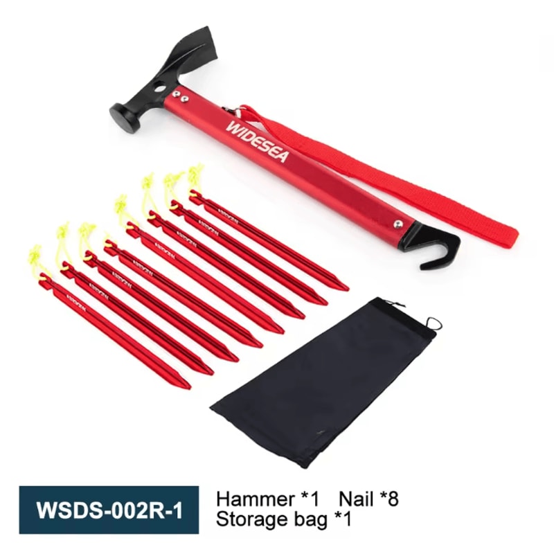 Aluminum Alloy Camping Nail Hammer Durable Multifunction Outdoor Tent Staking Tool 7