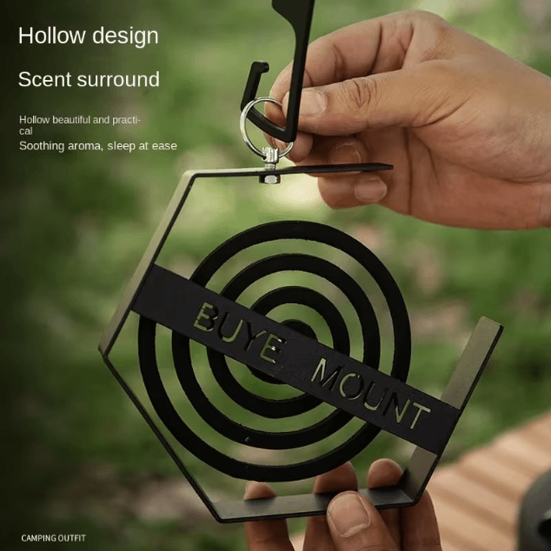 Outdoor Mosquito Coil Holder Tray Hanging Camping Insect Repellent Tool For Hiking And Travel 0