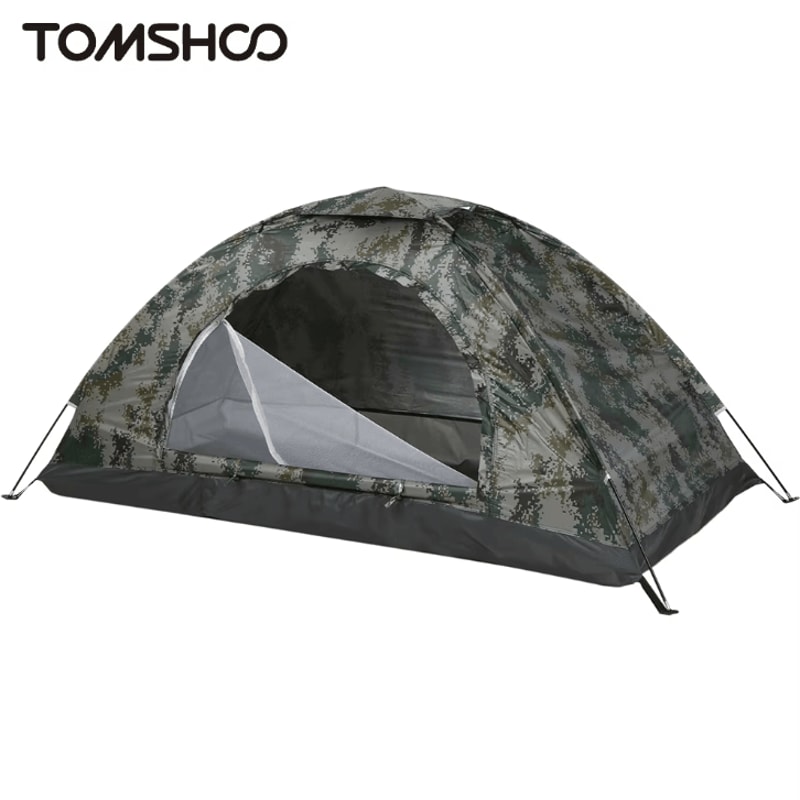 Tomshoo Ultralight Camping Tent For 1 Or 2 Person Single Layer UPF 30 Portable Hiking And Outdoor 0