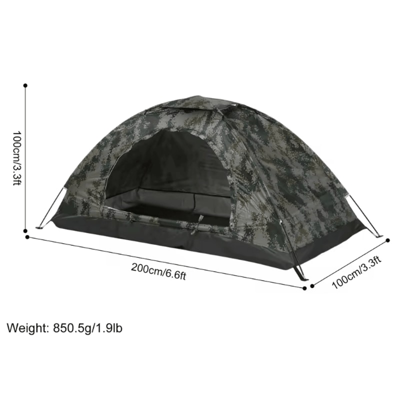 Tomshoo Ultralight Camping Tent For 1 Or 2 Person Single Layer UPF 30 Portable Hiking And Outdoor 4