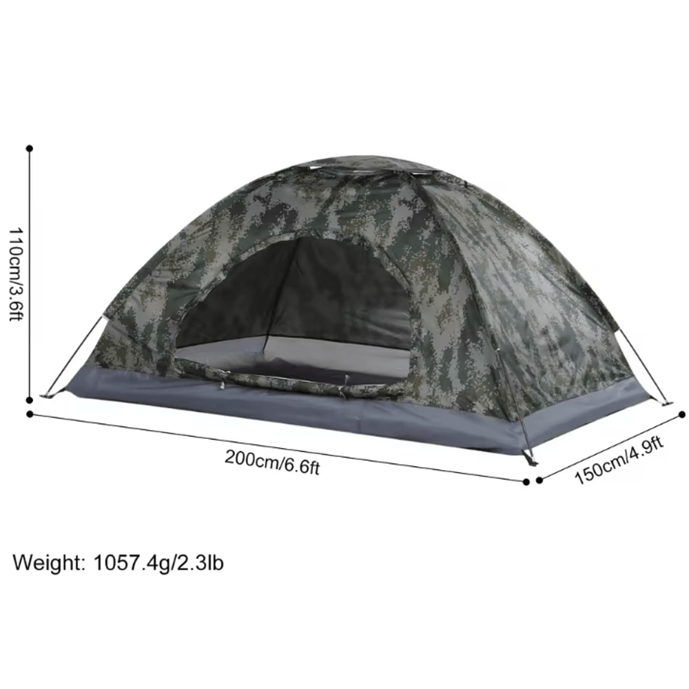 Tomshoo Ultralight Camping Tent For 1 Or 2 Person Single Layer UPF 30 Portable Hiking And Outdoor 5