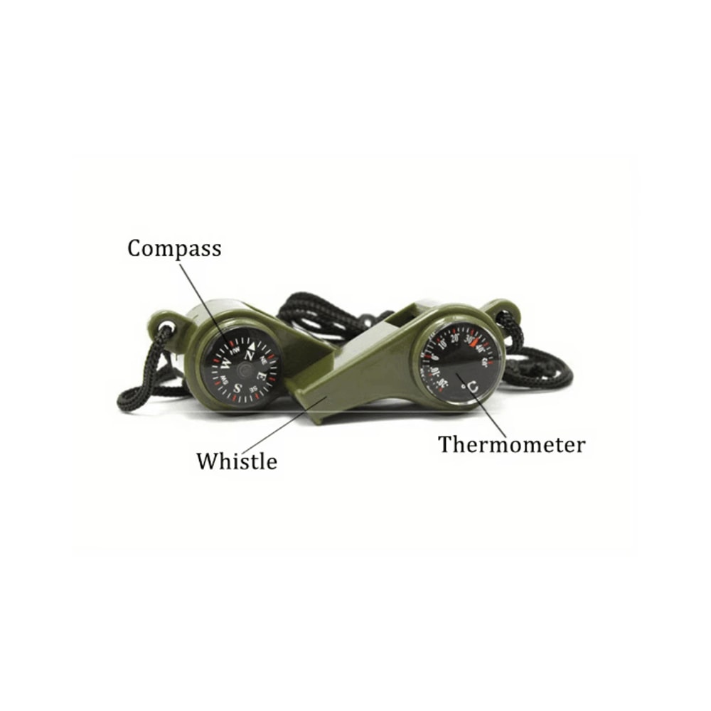 3in1 Emergency Survival Whistle Compass Thermometer And Outdoor Multifunction Camping Whistle 5