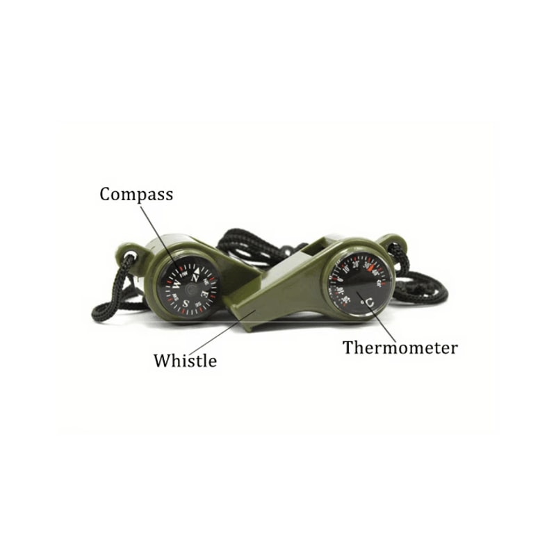 3in1 Emergency Survival Whistle Compass Thermometer And Outdoor Multifunction Camping Whistle 5