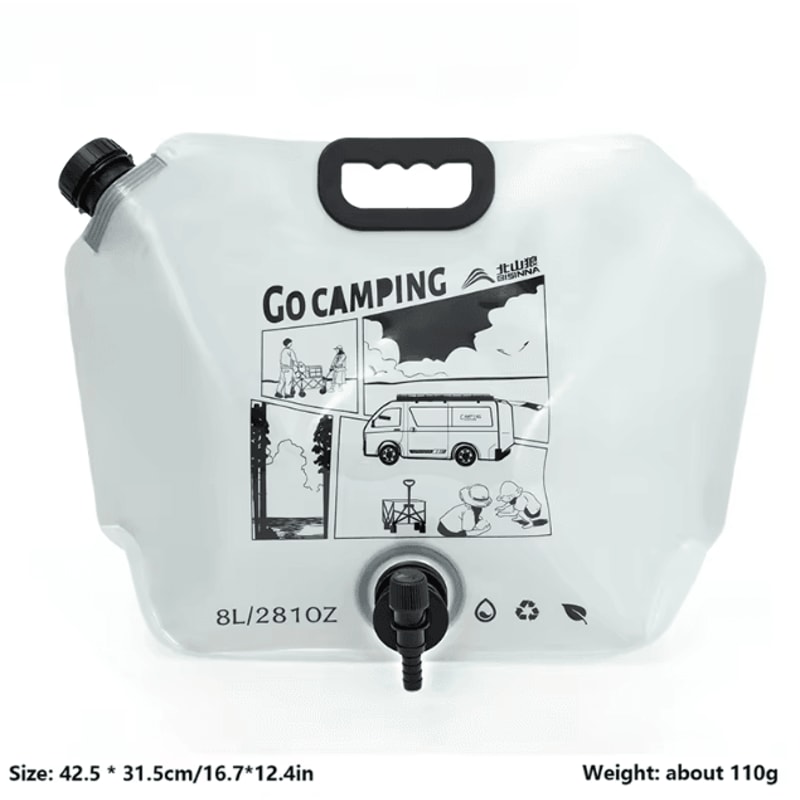BSWOLF Outdoor Mini Folding Water Bag 8L Large Capacity Portable Camping Water Storage Bag 11