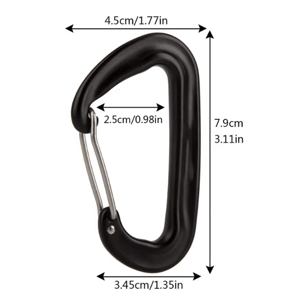12KN Small Climbing Carabiner DShape Safety Lock Hook For Outdoor Camping And Hiking 4