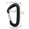 12KN Small Climbing Carabiner DShape Safety Lock Hook For Outdoor Camping And Hiking 4