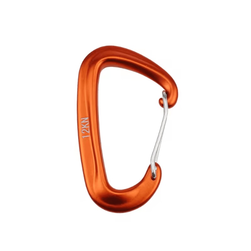 12KN Small Climbing Carabiner DShape Safety Lock Hook For Outdoor Camping And Hiking 6