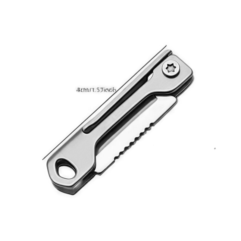 Compact Stainless Steel Folding Pocket Knife Keychain Tool For Camping Hiking And Everyday Carry 4