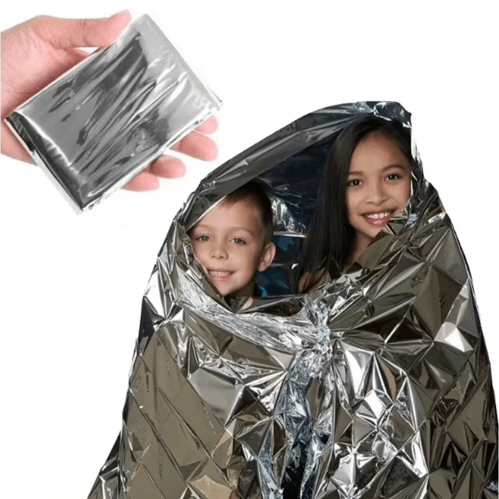 Emergency Thermal Survival Blanket Windproof Waterproof Foil Outdoor Rescue Gear For Camping Hiki 2