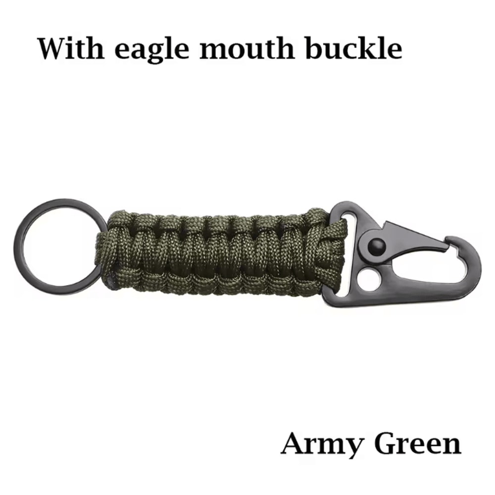 MultiTool Paracord Survival Keychain Carabiner Rope Emergency Gear For Outdoor Camping Everyday 7