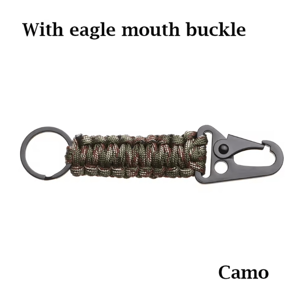 MultiTool Paracord Survival Keychain Carabiner Rope Emergency Gear For Outdoor Camping Everyday 8