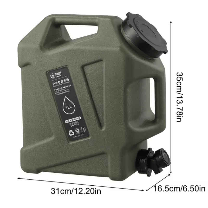 Portable Camping Water Container With Faucet 1012L LargeCapacity Outdoor Water Storage Tank 7