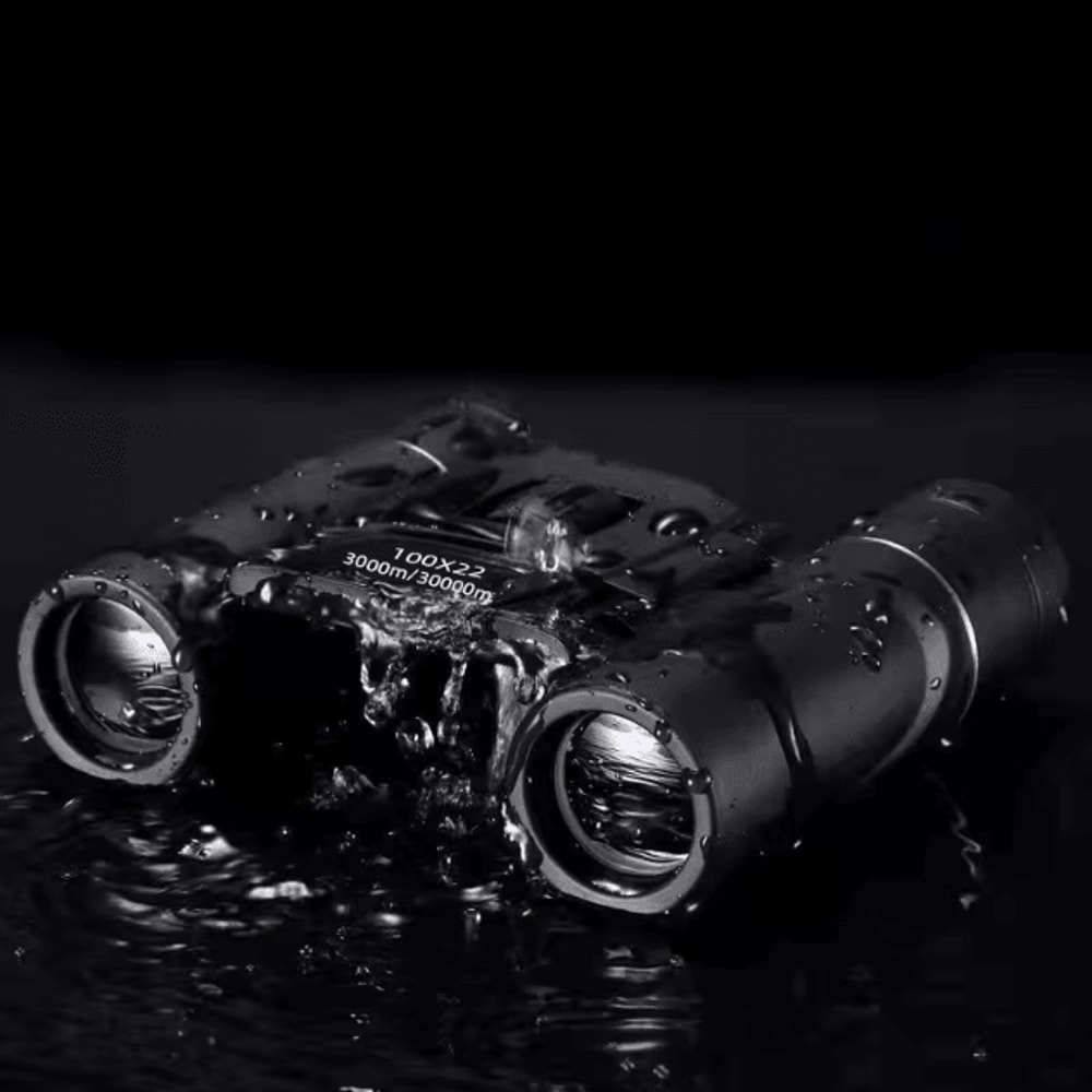 Compact HD Travel Binoculars 100x22 Folding LongRange BAK4 Optics For Hiking Hunting Outdoor Adve 0