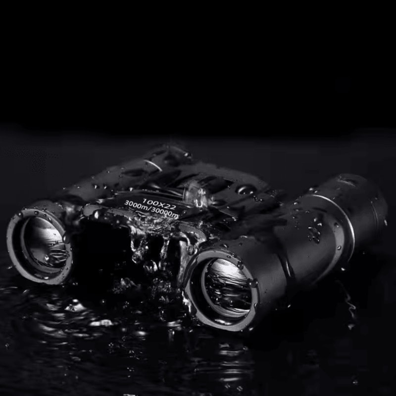 Compact HD Travel Binoculars 100x22 Folding LongRange BAK4 Optics For Hiking Hunting Outdoor Adve 0