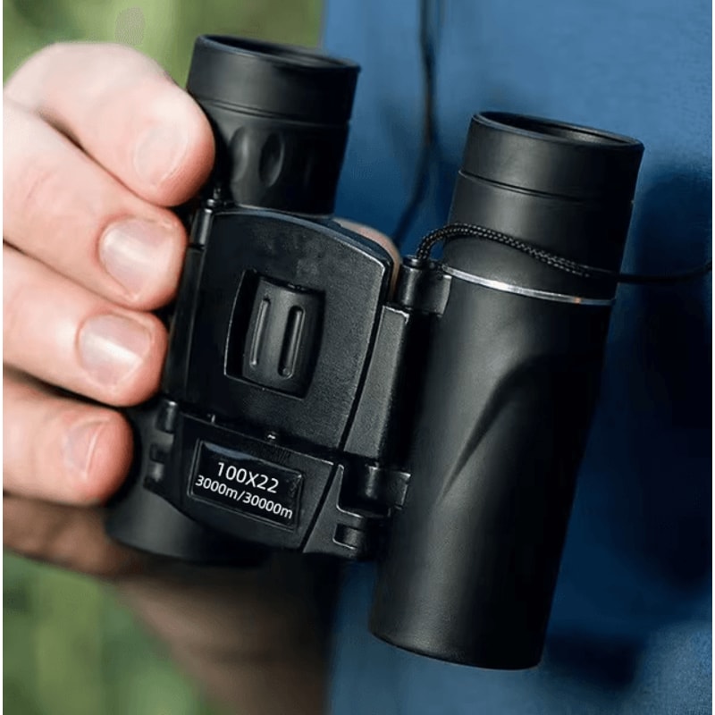 Compact HD Travel Binoculars 100x22 Folding LongRange BAK4 Optics For Hiking Hunting Outdoor Adve 1