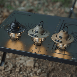 retro usb rechargeable camping lantern – portable led hanging tent light for outdoor adventures