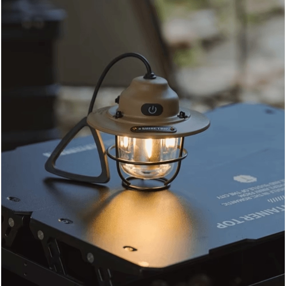 Retro USB Rechargeable Camping Lantern Portable LED Hanging Tent Light For Outdoor Adventures 1