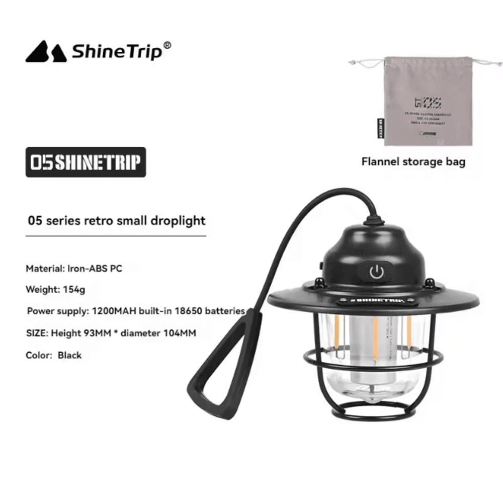 Retro USB Rechargeable Camping Lantern Portable LED Hanging Tent Light For Outdoor Adventures 6