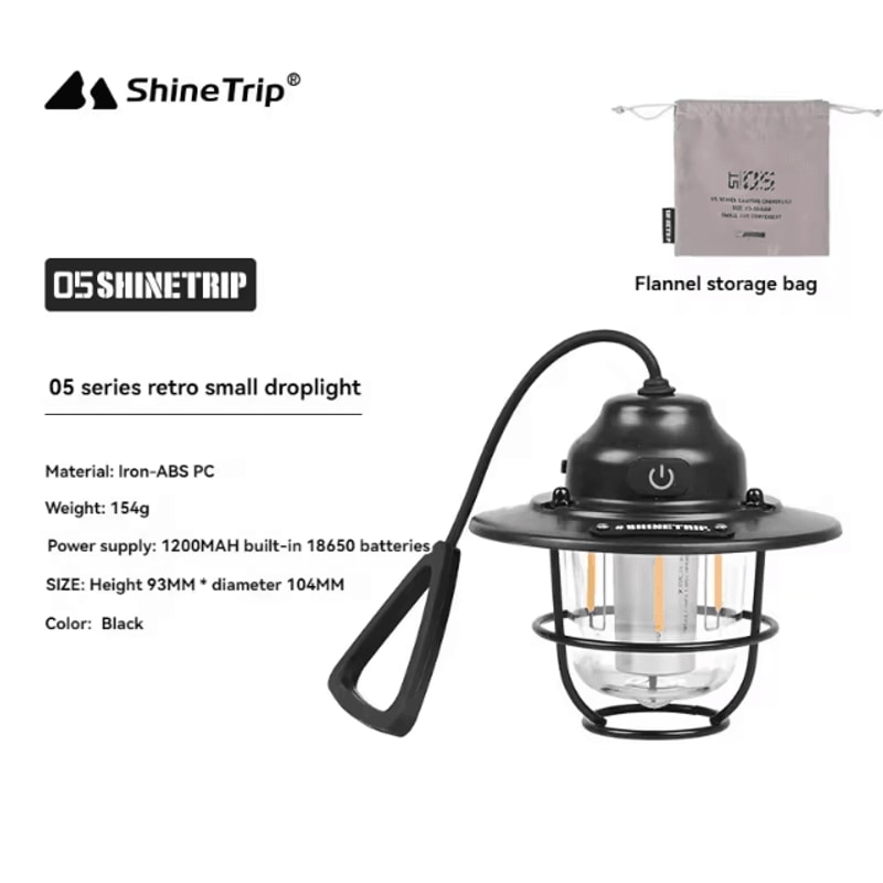 Retro USB Rechargeable Camping Lantern Portable LED Hanging Tent Light For Outdoor Adventures 6