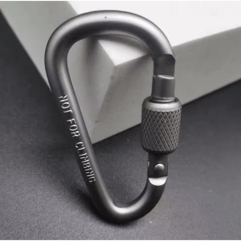 MultiColor Aluminum Carabiner Keychain Clip DShape Locking Hook For Camping Hiking Everyday Carry 9