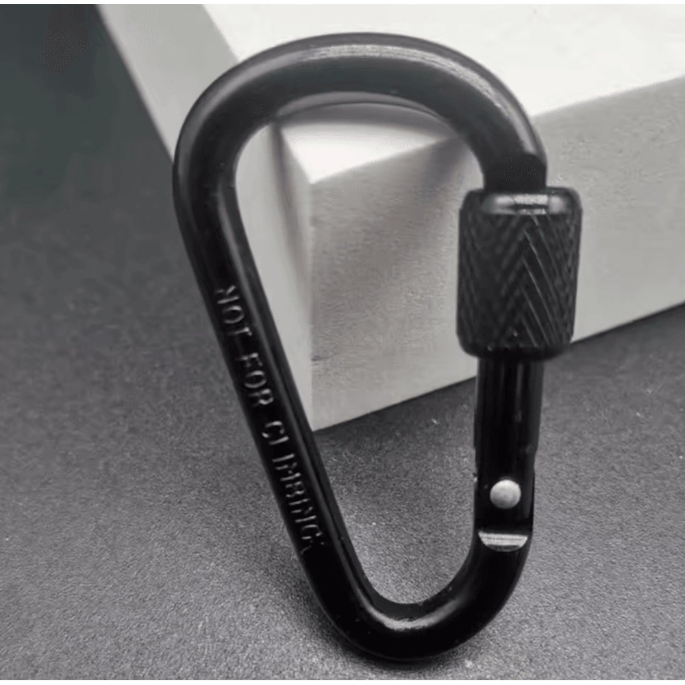 MultiColor Aluminum Carabiner Keychain Clip DShape Locking Hook For Camping Hiking Everyday Carry 4