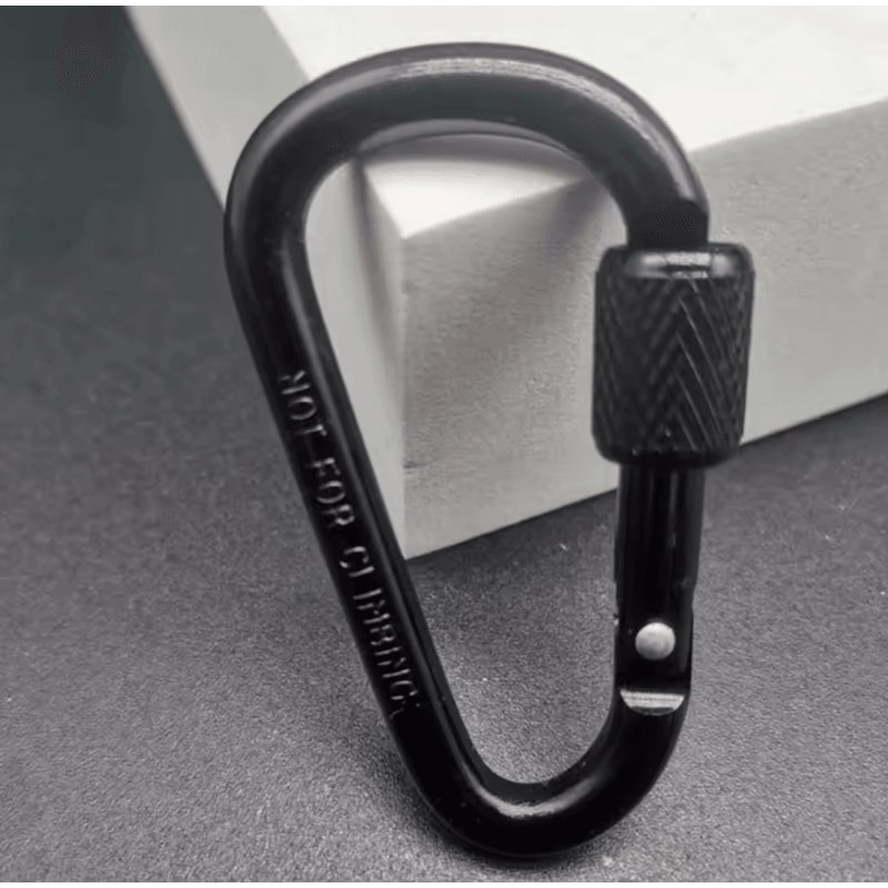 MultiColor Aluminum Carabiner Keychain Clip DShape Locking Hook For Camping Hiking Everyday Carry 4