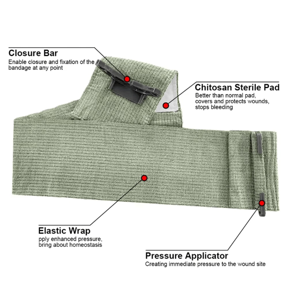 Israeli Compression Trauma Bandage 4 6 Inch Emergency Wound Dressing For Tactical First Aid Outd 3