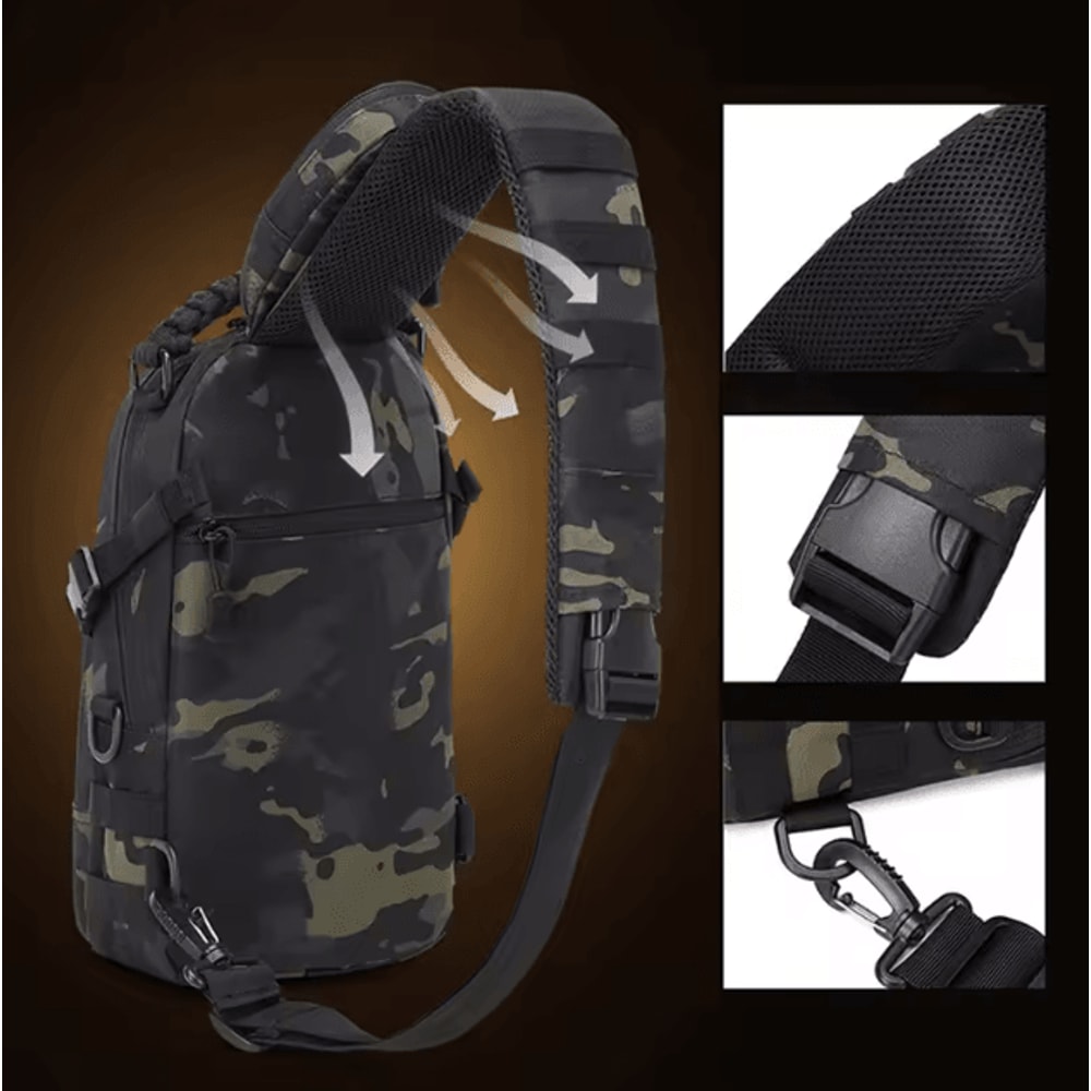 Tactical MOLLE Chest Sling Bag Outdoor Sports Shoulder Pack For Hiking Cycling Travel 2