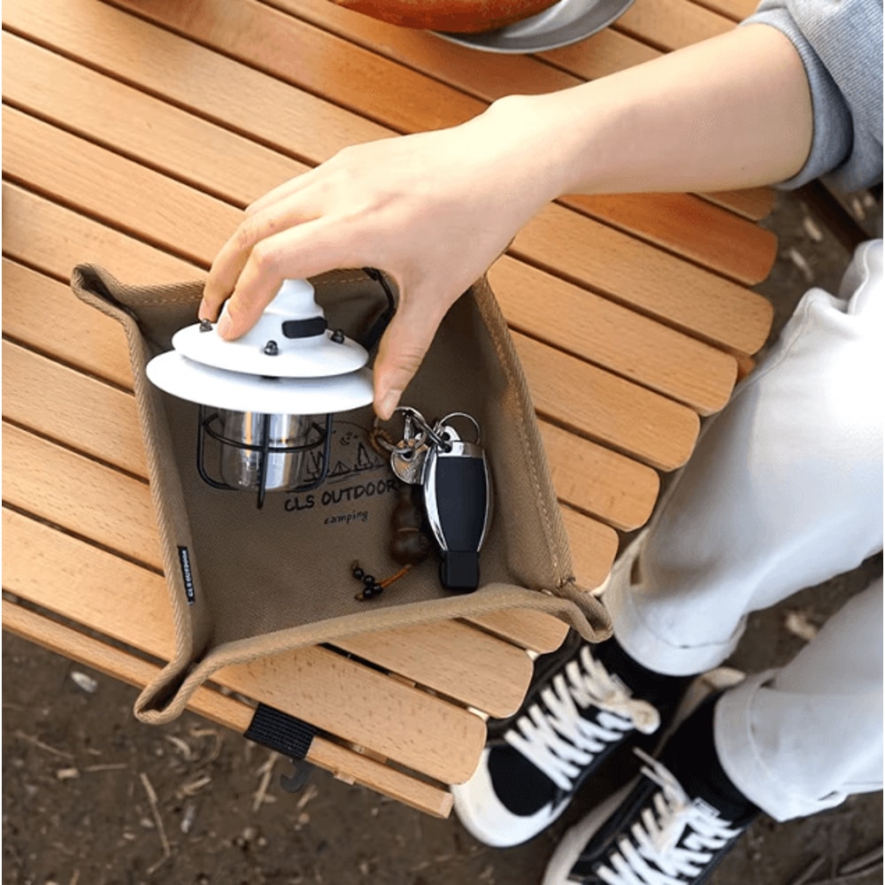 Portable Camping Organizer Tray Compact Foldable Storage Box For Travel Camping Outdoor Gear 1