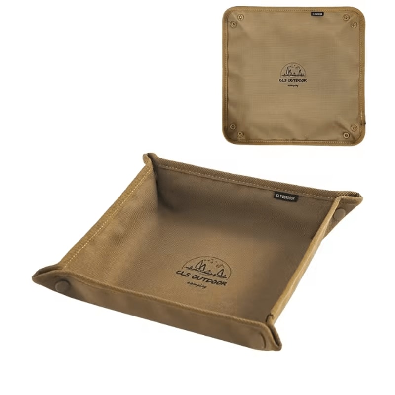 Portable Camping Organizer Tray Compact Foldable Storage Box For Travel Camping Outdoor Gear 7