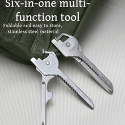 6-in-1 edc keychain multi-tool – folding pocket pliers, screwdriver & bottle opener for camping and everyday carry