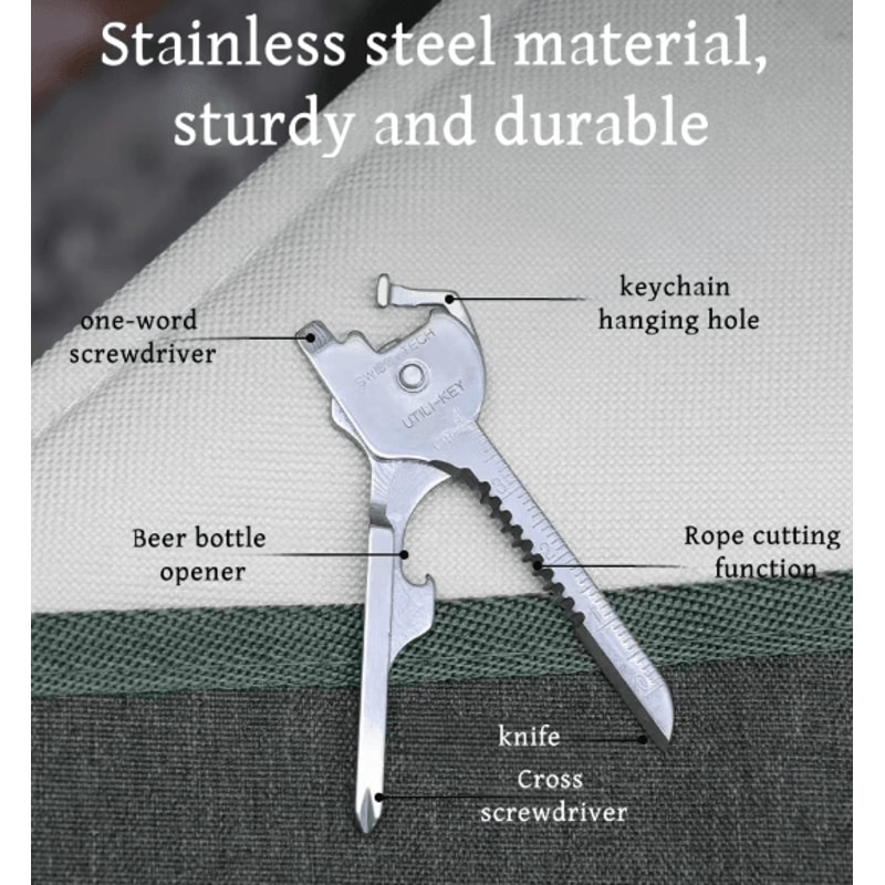 6in1 EDC Keychain MultiTool Folding Pocket Pliers Screwdriver Bottle Opener For Camping And Every 1