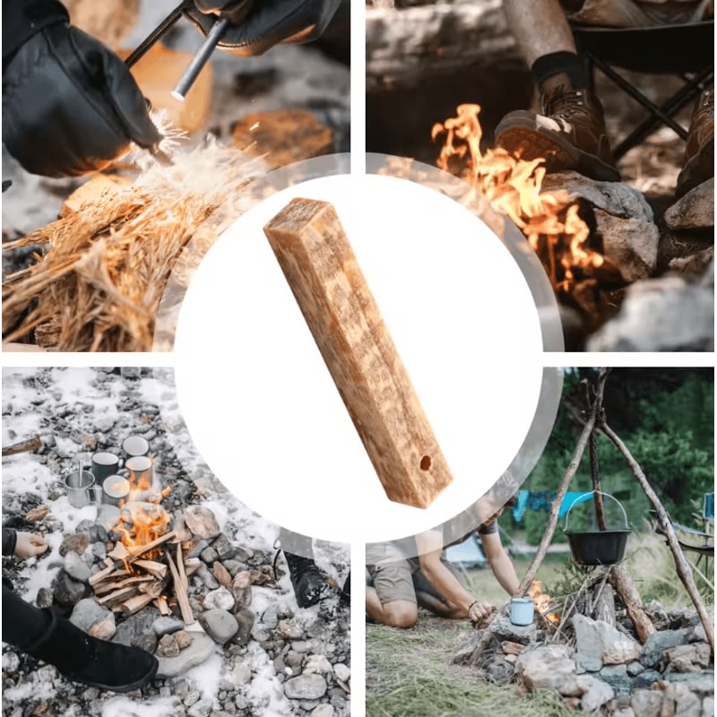 2 Piece Rafford Natural Pine Wood Fire Starter Matches Outdoor Camping Survival Ignition Sticks 2P 4