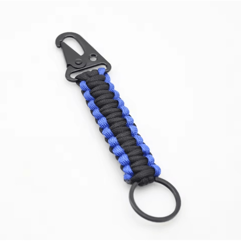 HeavyDuty Paracord Keychain With Carabiner Military Braided Survival Keychain Lanyard For Camping 12