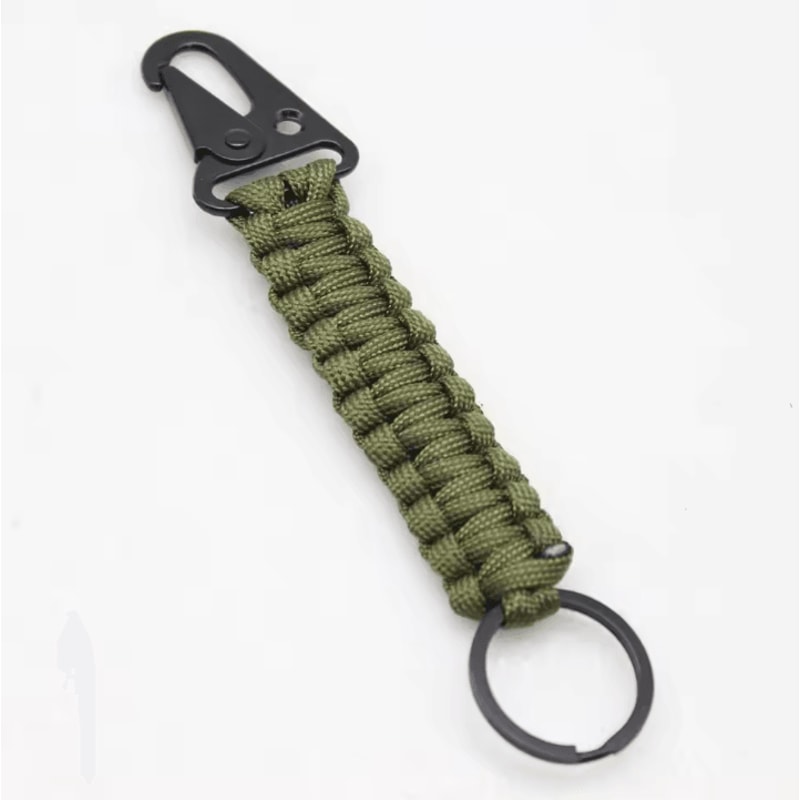 HeavyDuty Paracord Keychain With Carabiner Military Braided Survival Keychain Lanyard For Camping 6