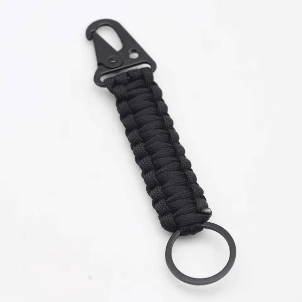 HeavyDuty Paracord Keychain With Carabiner Military Braided Survival Keychain Lanyard For Camping 8