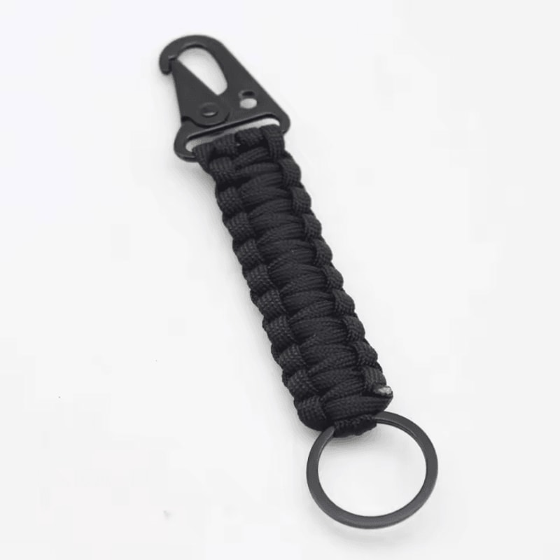 HeavyDuty Paracord Keychain With Carabiner Military Braided Survival Keychain Lanyard For Camping 8