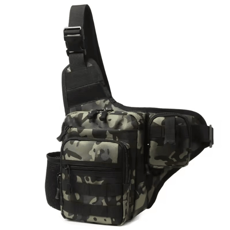 Tactical Chest Pouch Bag MOLLE Crossbody Chest Pack For Hiking Cycling Fishing Outdoor Travel 12