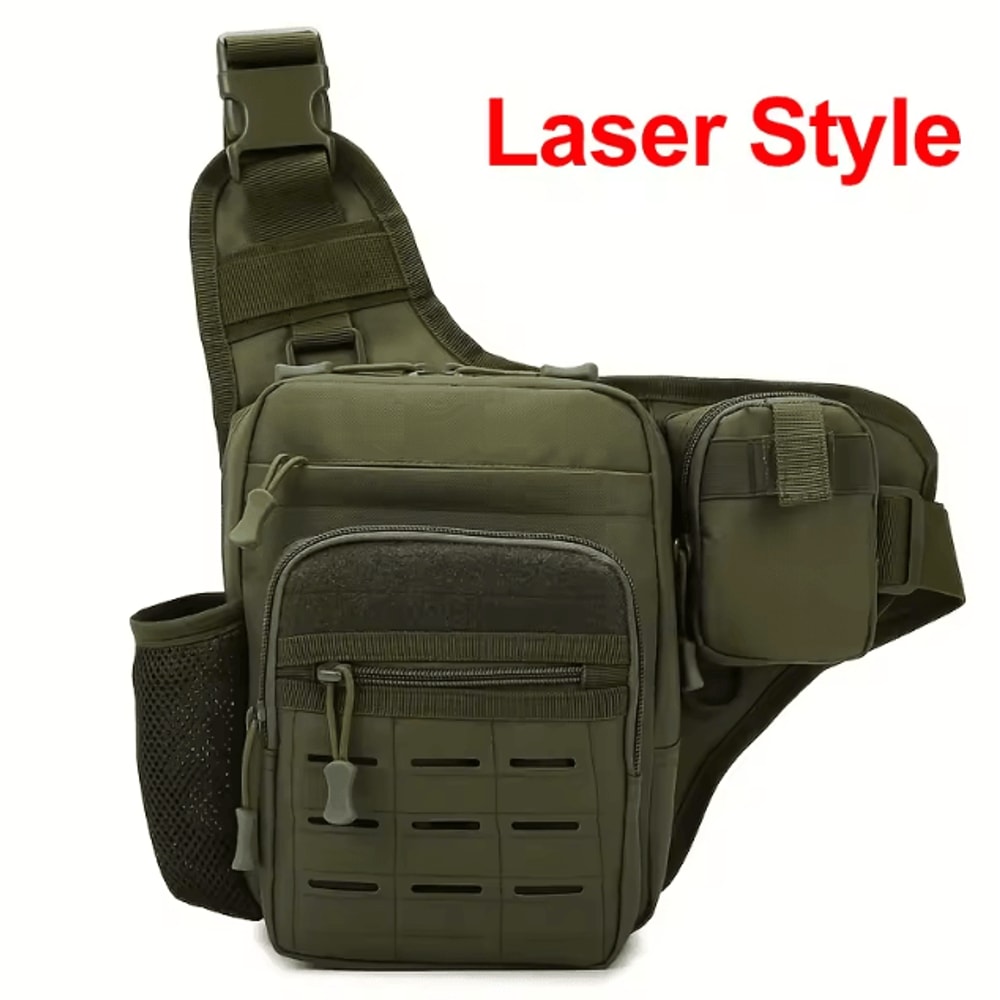 Tactical Chest Pouch Bag MOLLE Crossbody Chest Pack For Hiking Cycling Fishing Outdoor Travel 15