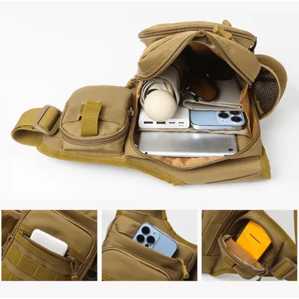 Tactical Chest Pouch Bag MOLLE Crossbody Chest Pack For Hiking Cycling Fishing Outdoor Travel 1