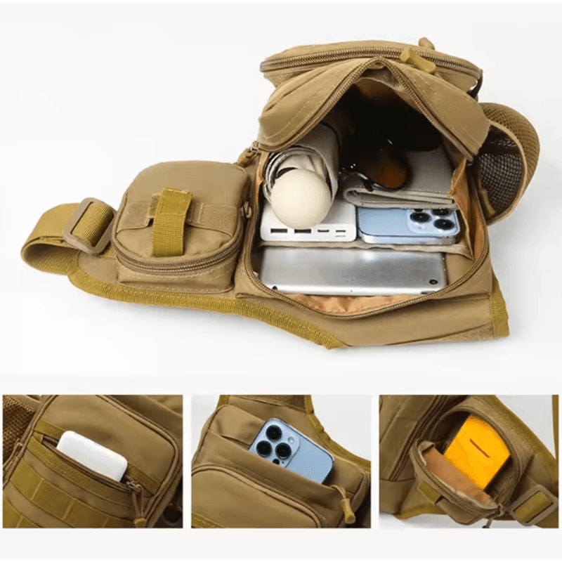 Tactical Chest Pouch Bag MOLLE Crossbody Chest Pack For Hiking Cycling Fishing Outdoor Travel 1