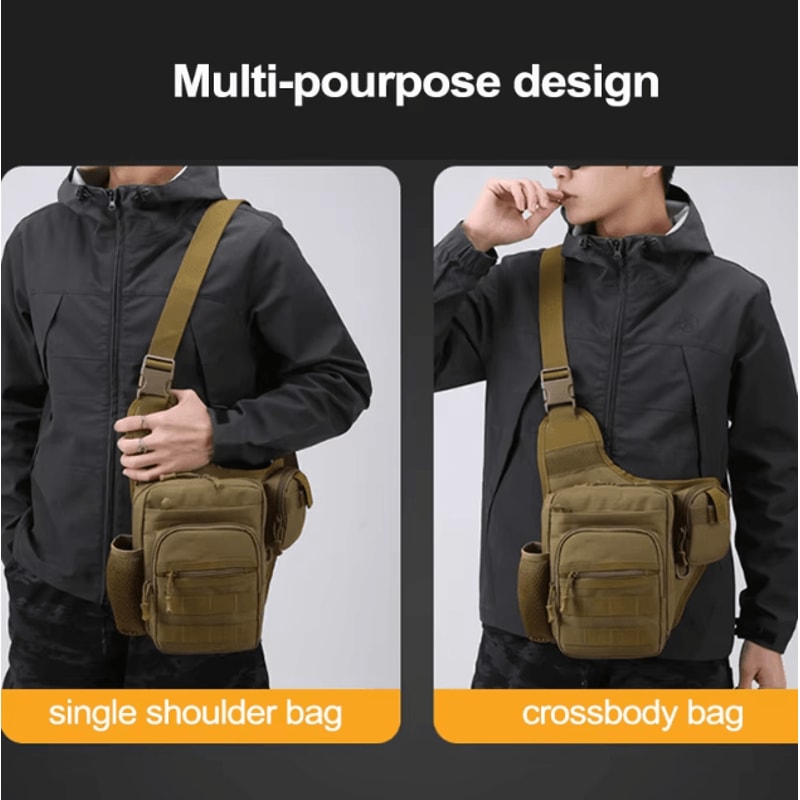 Tactical Chest Pouch Bag MOLLE Crossbody Chest Pack For Hiking Cycling Fishing Outdoor Travel 3