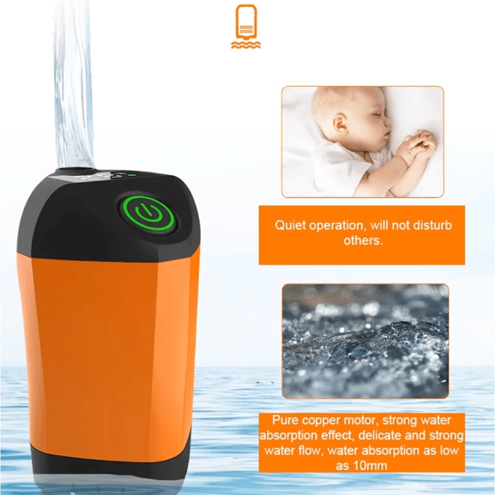 Portable Camping Shower Pump USB Rechargeable Portable Outdoor Shower For Camping Beach Hiking Pe 2