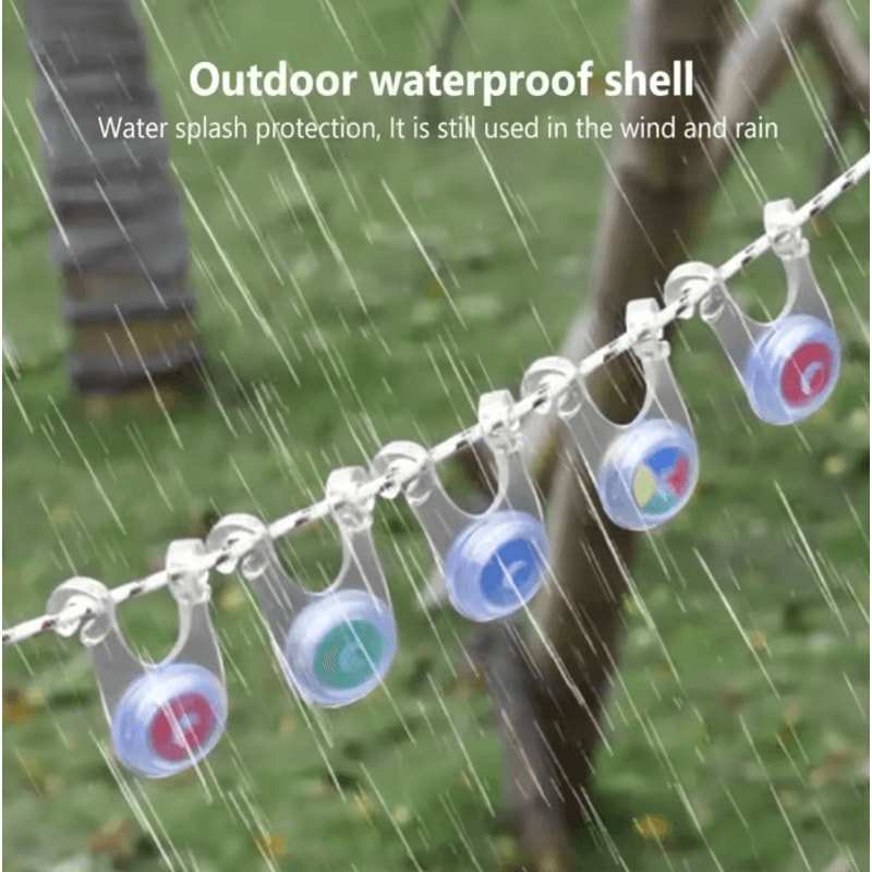 Waterproof LED Tent Rope Lights 10Pack Camping Rope Guard Lights For Tent Lines Fishing Night Saf 1