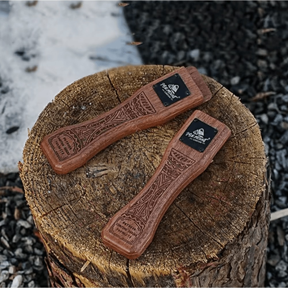 Adjustable Outdoor Grill Pan Handle HeatResistant Wooden BBQ Pan Grip For Camping Grilling Outdoo 4