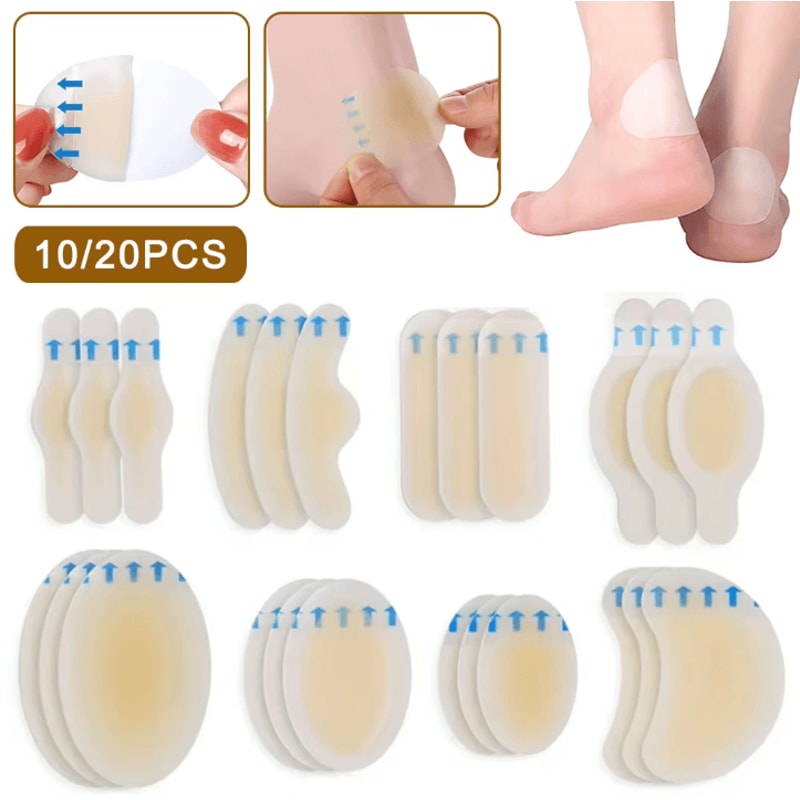 Hydrocolloid Heel Blister Patches AntiFriction Hydrocolloid Foot Patch Bandages For Outdoor Hiking 0