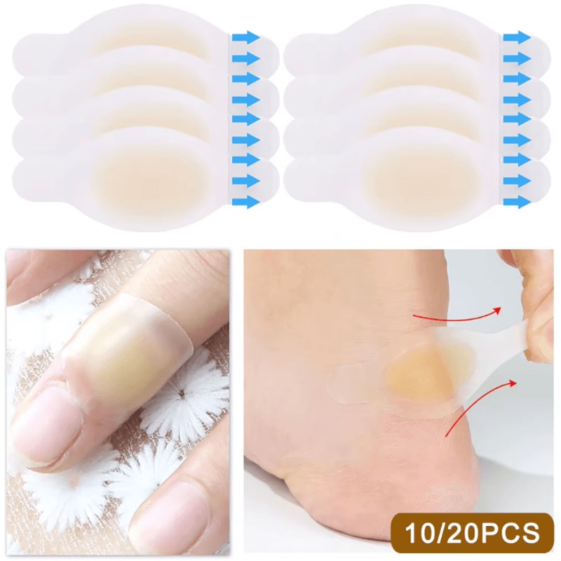 Hydrocolloid Heel Blister Patches AntiFriction Hydrocolloid Foot Patch Bandages For Outdoor Hiking 4