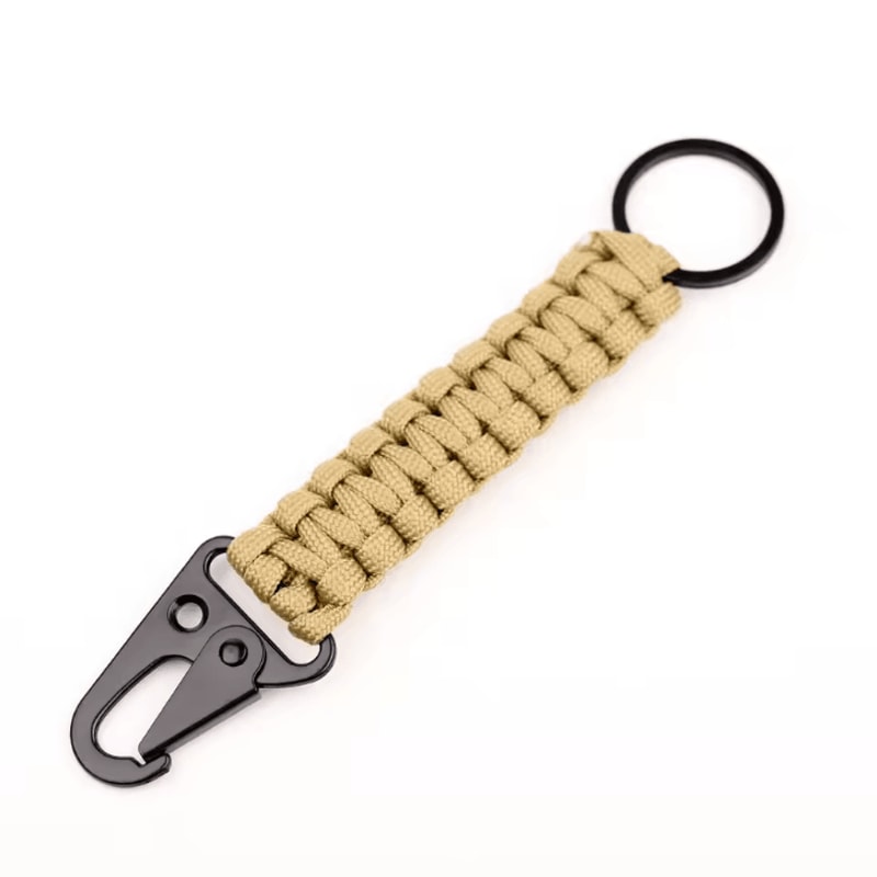 Military Paracord Keychain Carabiner Braided Paracord Survival Keychain With Bottle Opener For Cam 6