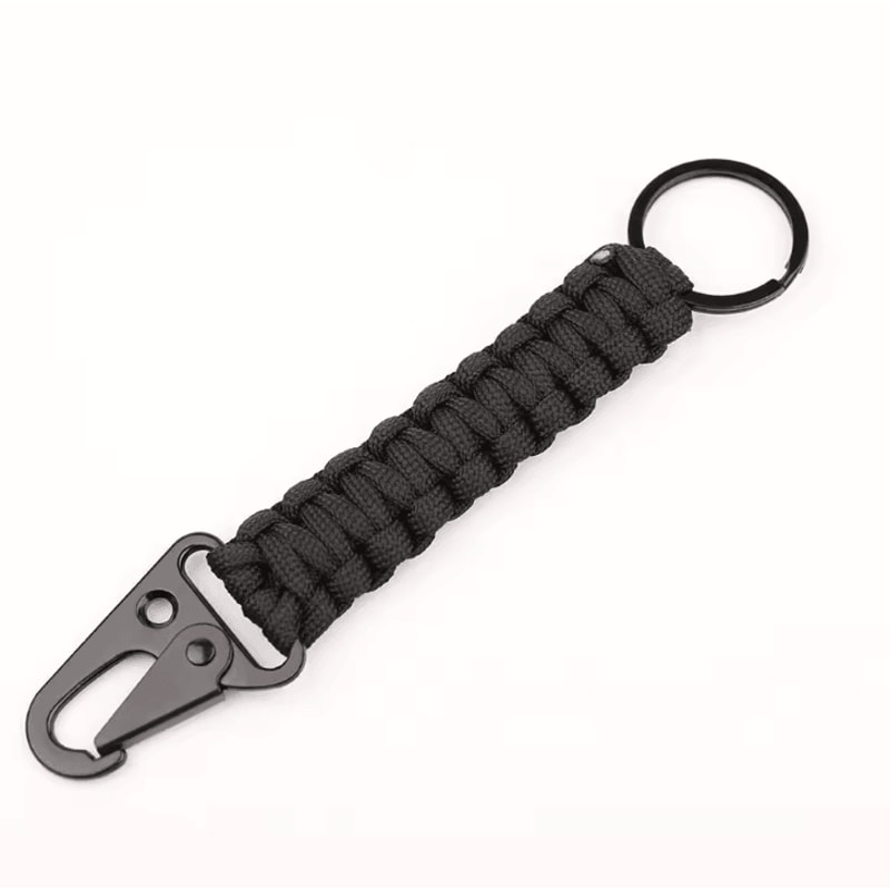 Military Paracord Keychain Carabiner Braided Paracord Survival Keychain With Bottle Opener For Cam 7